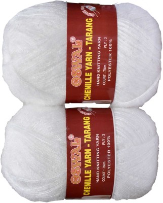 Simi Enterprise Represents Oswal 3 Ply Knitting Yarn Wool, White 500 gm Art-HEJ
