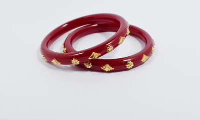 SATTIK Copper Gold-plated Shakha Pola(Pack of 2)