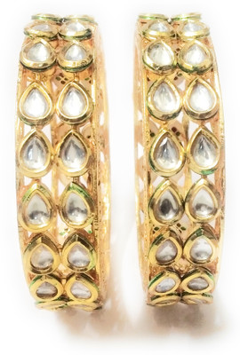 Santosh Jewels Brass Gold-plated Bangle Set(Pack of 2)