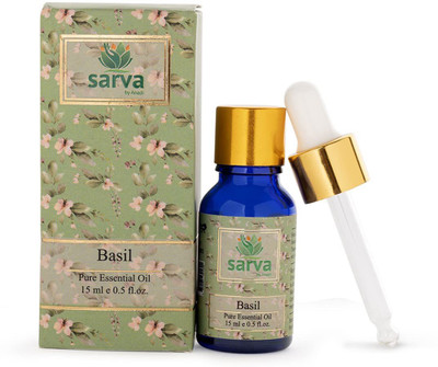 sarva by anadi Pure Basil Essential Oil for Skin & Hair (15ml(15 ml)