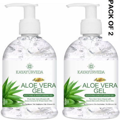 KAYAYURVEDA 100% Pure Aloe Vera Gel For Glowing Face, Skin & Hair On Flipkart For Rs. 204