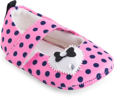 CHiU Belly-PolkaDot-Pink Booties(Toe to Heel Length - 13 cm, Pink)