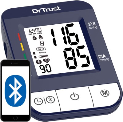 Dr. Trust (USA) Icheck Bluetooth Connect Digital Automatic Blood Pressure Checking Machine Model 118 Bp Monitor(Blue)