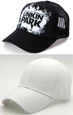 YES TAG Solid, Self Design, Embroidered Sports/Regular Cap Cap(Pack of 2)