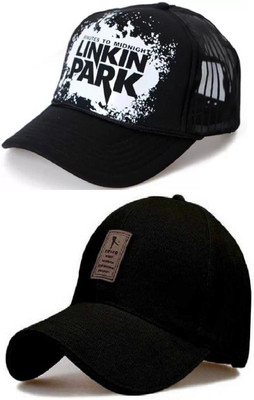 RD YTR Embellished, Self Design, Solid Sports/Regular Cap Cap(Pack of 2)