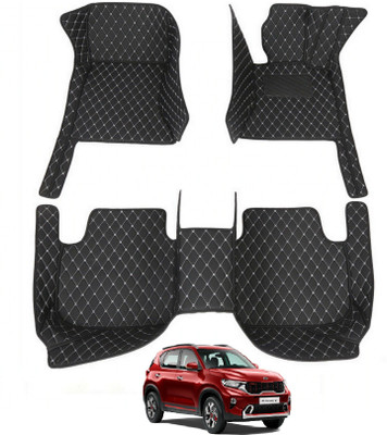 Auto Hub Leatherite 7D Mat For  Kia Sonet(Black)
