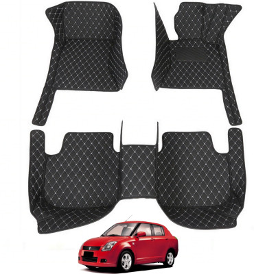 Auto Hub Leatherite 7D Mat For  Maruti Suzuki Swift Dzire(Black)