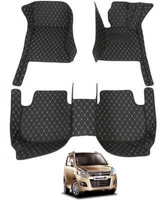 MOCKHE Leatherite 7D Mat For  Maruti Suzuki WagonR(Black)