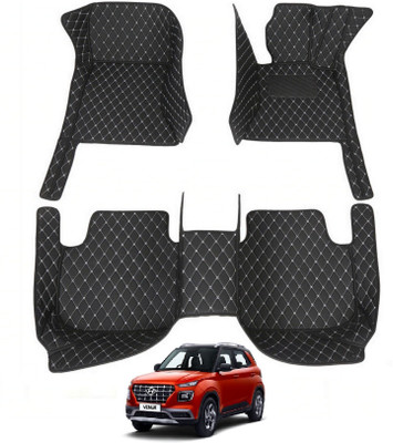 Auto Hub Leatherite 7D Mat For  Hyundai Venue(Black)