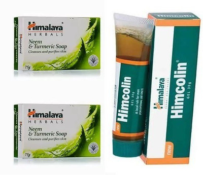 HIMALAYA Himcolin Gel + neem soap 75 Gm ( Pack of 2)(2 Items in the set)