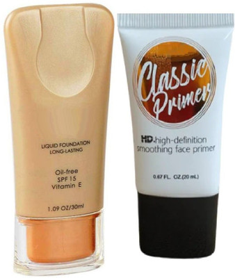 Latixmat FACE SKIN MAKEUP COMBO GEL BASED PRIMER WITH MATTE FOUNDATION(2 Items in the set)