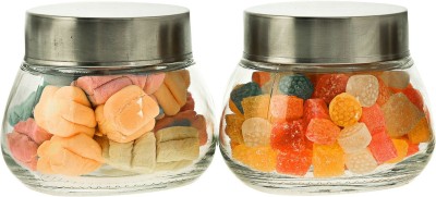 Machak Glass Cereal Dispenser  - 300 ml(Pack of 2, White)