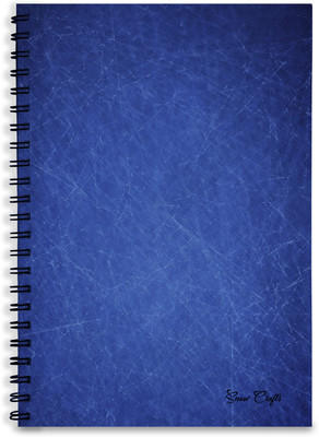 snow crafts WIRO BOUND A4 Note Book Single ruled 100 Pages(Blue)