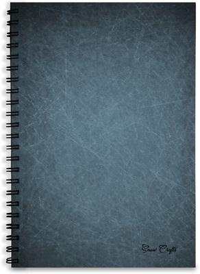 snow crafts Wiro Bound A4 Note Book Single ruled 100 Pages(Self design on green)