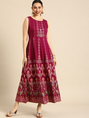 ANOUK Women Maxi Maroon Dress