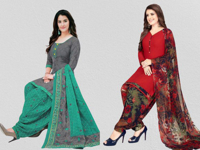 THIRA Crepe Printed Salwar Suit Material