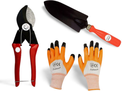 FADMAN HAND TOOL FOR HOME QUALITY GARDENING | GLOVES | TROWEL | PRUNER | Garden Tool Kit(3 Tools)