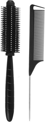 SANDIP Best Combo of Round Hair Brush With Hair Section Comb For Unisex