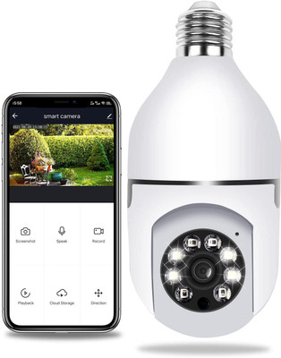 SIOVS CCTV Wireless Camera Pan Tilt Motion Sensor LED Light B22 Bulb Holder Security Camera(64 GB, 1 Channel)