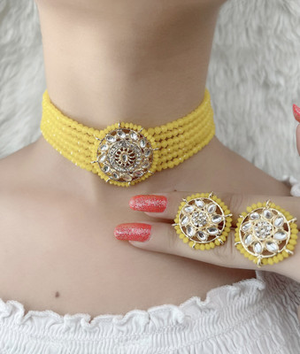 eshna more Copper Gold-plated Gold, Yellow, White Jewellery Set(Pack of 1)