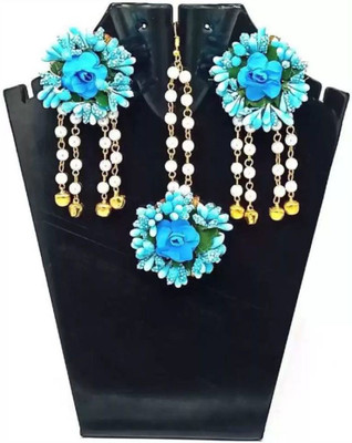 style revolver Fabric Blue Jewellery Set(Pack of 1)