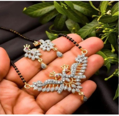 G Creation Alloy Gold-plated Black, Gold, Silver Jewellery Set(Pack of 1)