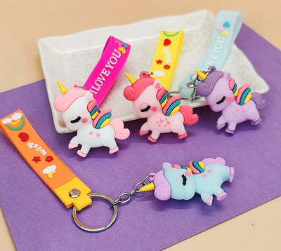 Tera13 Unicorn Key Ring Key Chain for Girls Silicone Unicorn Toy Key Chain