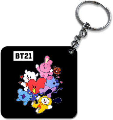 The Kamy MDF Wood keychain| keyring for BTS | BT21 | Butter Lovers. (04) Key Chain