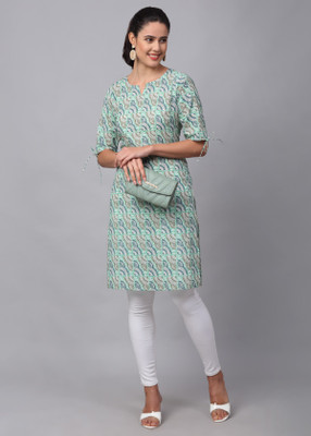 84% OFF on METRO-FASHION Women Printed Straight Kurta(Green) 84% OFF on METRO-FASHION Women Printed Straight Kurta(Green)