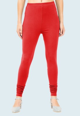 popolo Churidar  Western Wear Legging(Red, Solid)