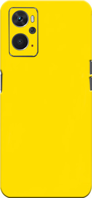 BugguSkin Yellow Matte Oppo K 10 5g Back skin Guard, Oppo K 10 5g Mobile Skin(Ultra Super Yellow Matte Skin With High Matte Finish.)