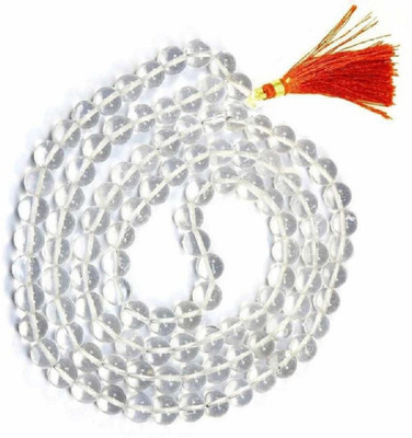 RATAN BAZAAR Sphatik Beads Mala Adjustable For Women Crystal Stone Chain