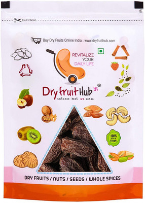 Dry Fruit Hub Black Dry Dates 250gm , Black Sukha Khajoor (Kala Chuara) Grade Dates(1 x 250 g)