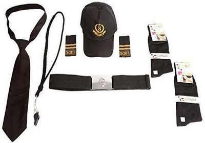 FABUNIFORMS Security Guard Accessories set (BLACK)  Office Set(Black)