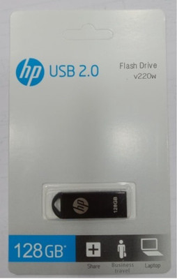 HP V220WGB 128 GB Pen Drive Compatible with Desktop Computer USB 2.0 Metal Case(Silver)