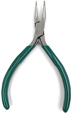 HOUF Bent Chain Nose Half Round Steel Value Plier Multipurpose High Quality Diagonal Plier(Length : 5 inch)