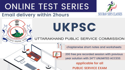 Material On UKPSC Online Test Series | Chapterwise, Topicwise Questions And Mock Tests With Solutions | Practice 2080 MCQs | 200 Free Classes (Email Delivery In 2 Hours)(Spiral, SOURAV SIR) Material On UKPSC Online Test Series | Chapterwise, Topicwise Questions And Mock Tests With Solutions | Practice 2080 MCQs | 200 Free Classes (Email Delivery In 2 Hours)(Spiral, SOURAV SIR)