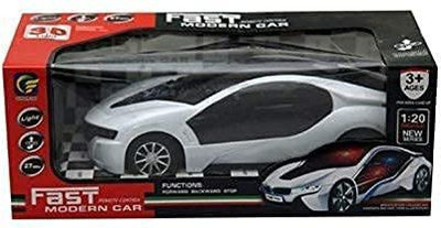 Tenmar Remote Control Fast Car with 3D Light and(Multicolor)