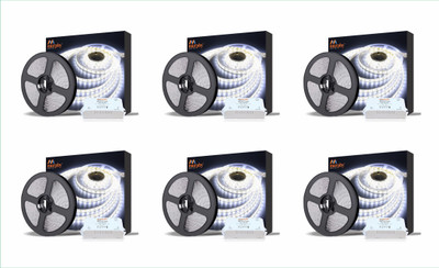 MURPHY 300 LEDs 5 m White Steady Strip Rice Lights(Pack of 6)
