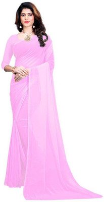 Sidhidata Dyed, Solid/Plain Daily Wear Georgette Saree(Multicolor)