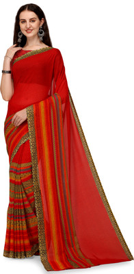 Anand Sarees Printed Daily Wear Georgette Saree(Red)