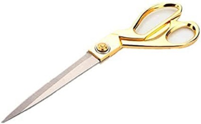 FuerDanni FRD-4586 Gold Plated With Stopper Handle K37 Scissors(Set of 1, Golden, Silver)