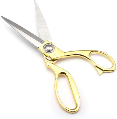 FuerDanni FRD-7824 Gold Rust resistant K38 Scissors(Set of 1, Golden, Silver)