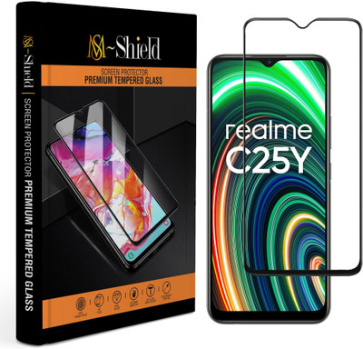 MS-Shield Edge To Edge Tempered Glass for Realme C25Y(Pack of 1)