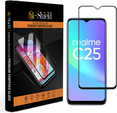 MS-Shield Edge To Edge Tempered Glass for Realme C25(Pack of 1)