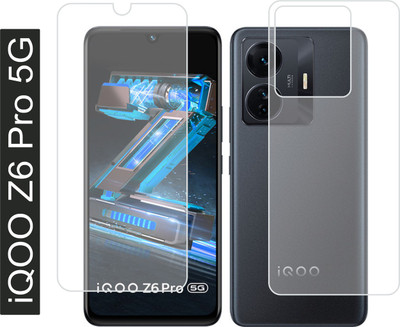 raxxy Front and Back Screen Guard for iQOO Z6 Pro 5G(Pack of 2)