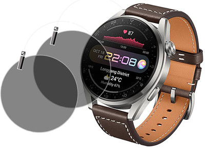 XAZE Screen Guard for Huawei Watch 3 Pro Smartwatch(Pack of 2)