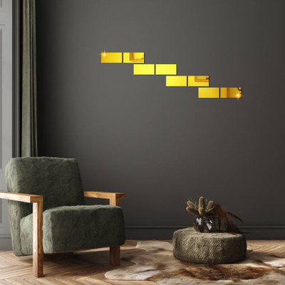 Bnezz 10 cm 8FrameGold Self Adhesive Sticker(Pack of 8)