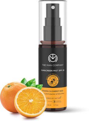 THE MAN COMPANY Sunscreen Mist with Vitamin C & Carrot Seed – SPF 20