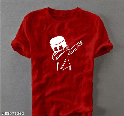 eco runner Printed Men Round Neck Red T-Shirt